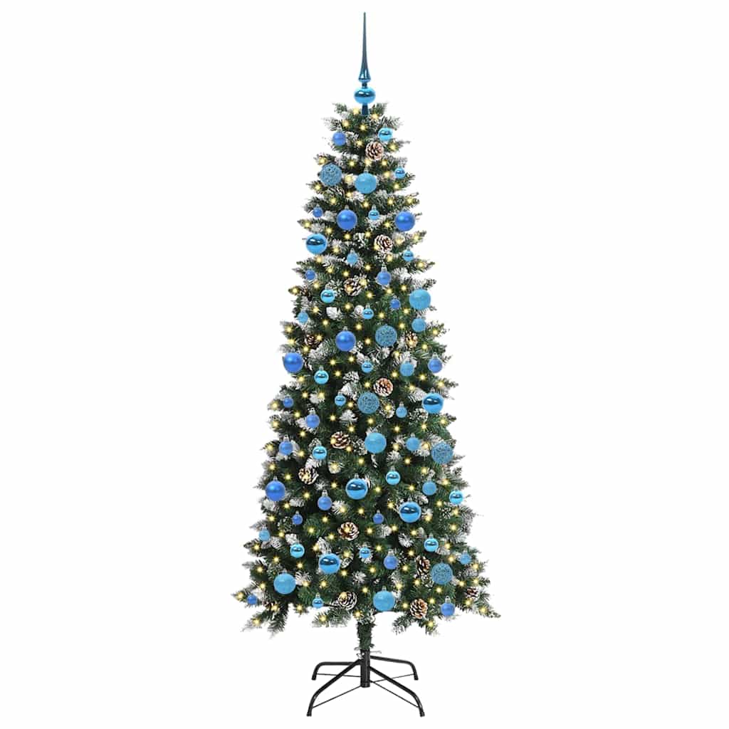 Kunstigt juletræ med stativ Grøn 180 cm PVC og plastik og stål