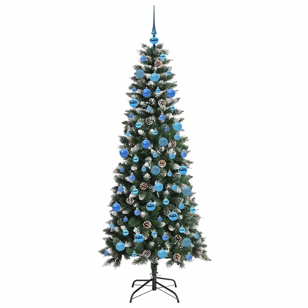 Kunstigt juletræ med stativ Grøn 180 cm PVC og plastik og stål