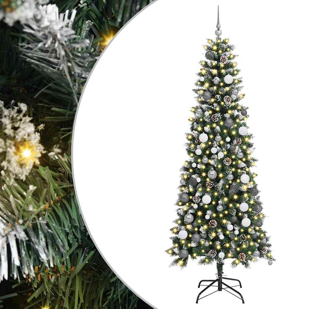 Kunstigt juletræ med stativ Grøn 210 cm PVC og plastik og stål