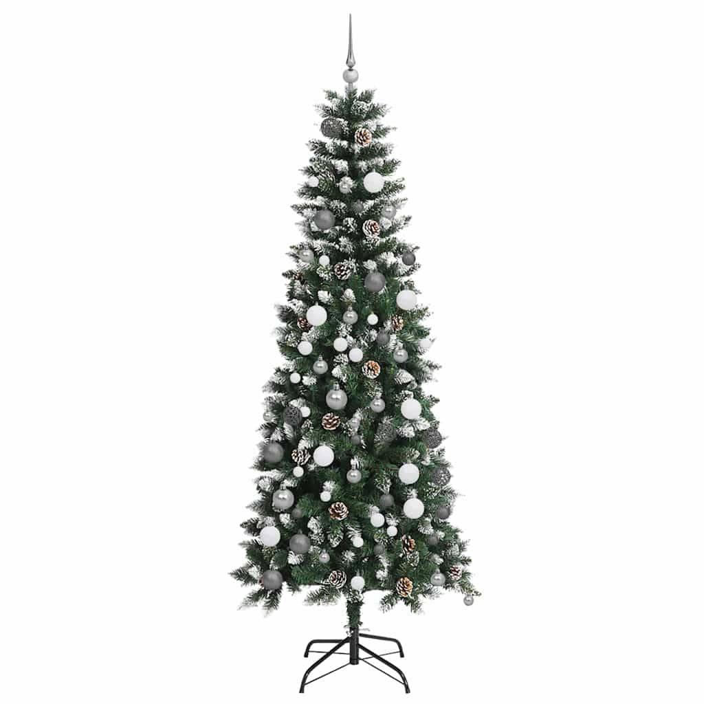 Kunstigt juletræ med stativ Grøn 210 cm PVC og plastik og stål