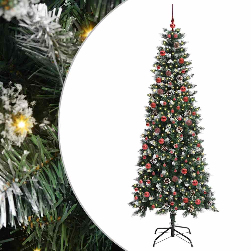 Kunstigt juletræ med stativ Grøn 210 cm PVC og plastik og stål
