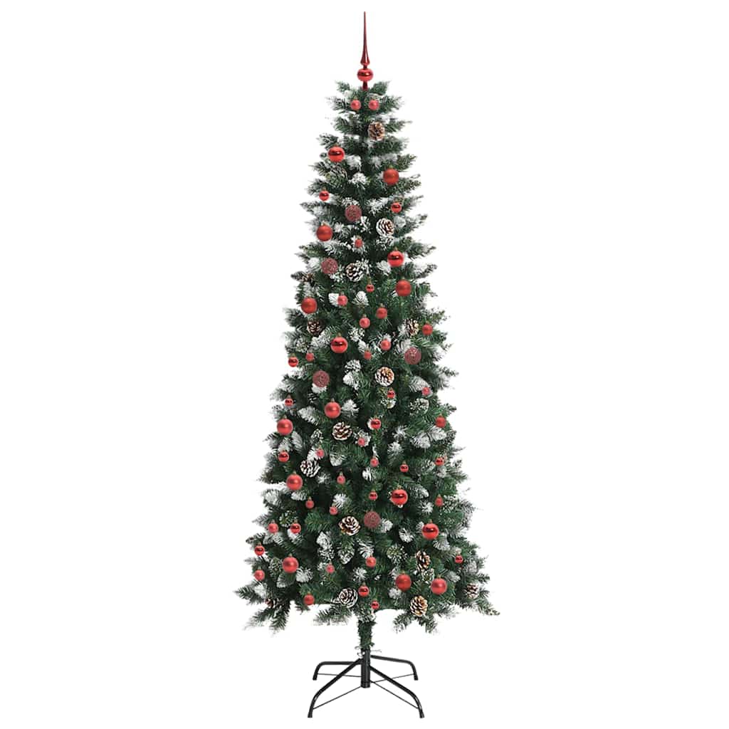 Kunstigt juletræ med stativ Grøn 210 cm PVC og plastik og stål