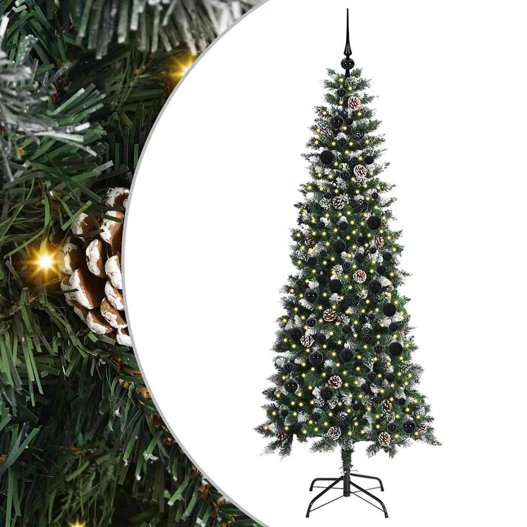 Kunstigt juletræ med stativ Grøn 210 cm PVC og plastik og stål