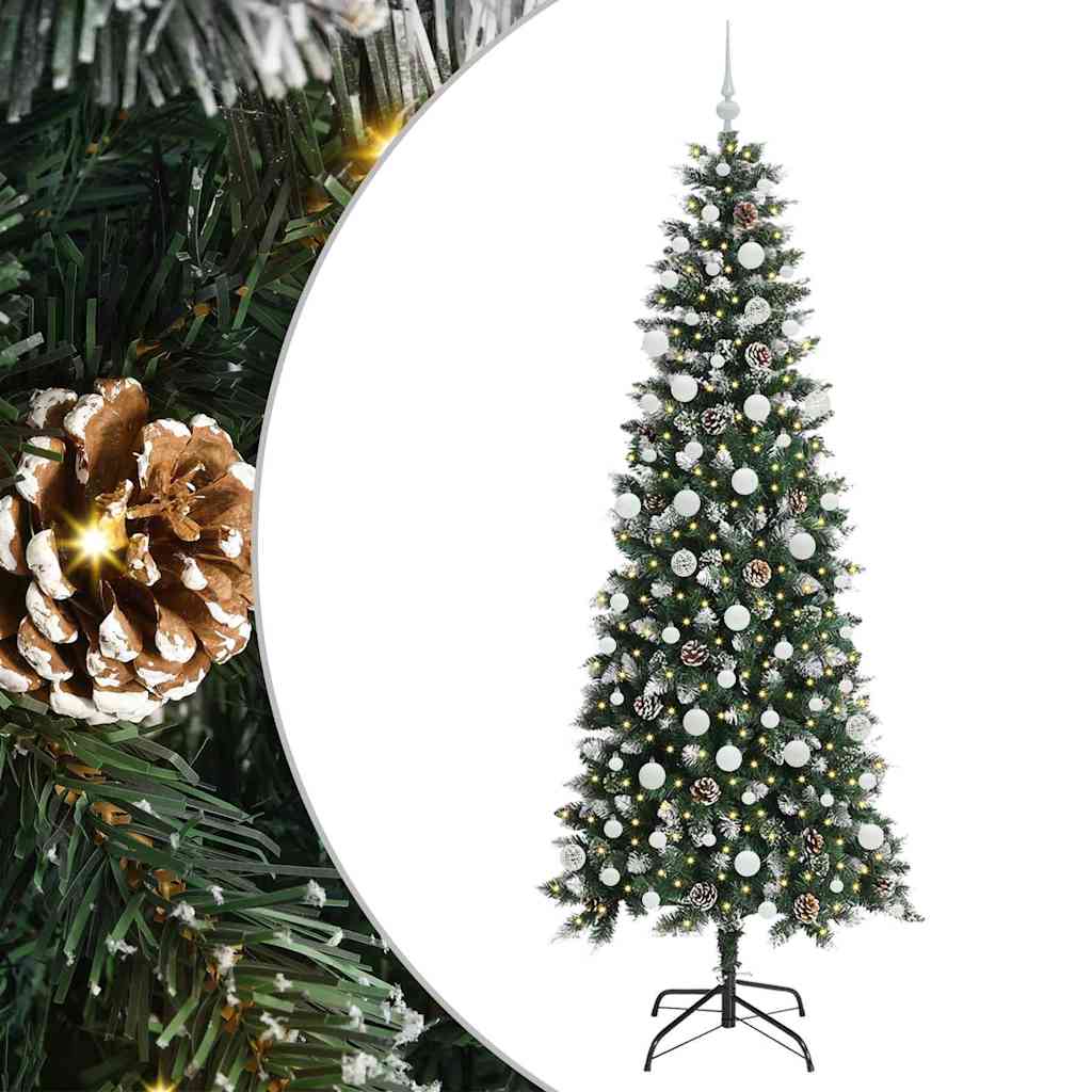 Kunstigt juletræ med stativ Grøn 210 cm PVC og plastik og stål