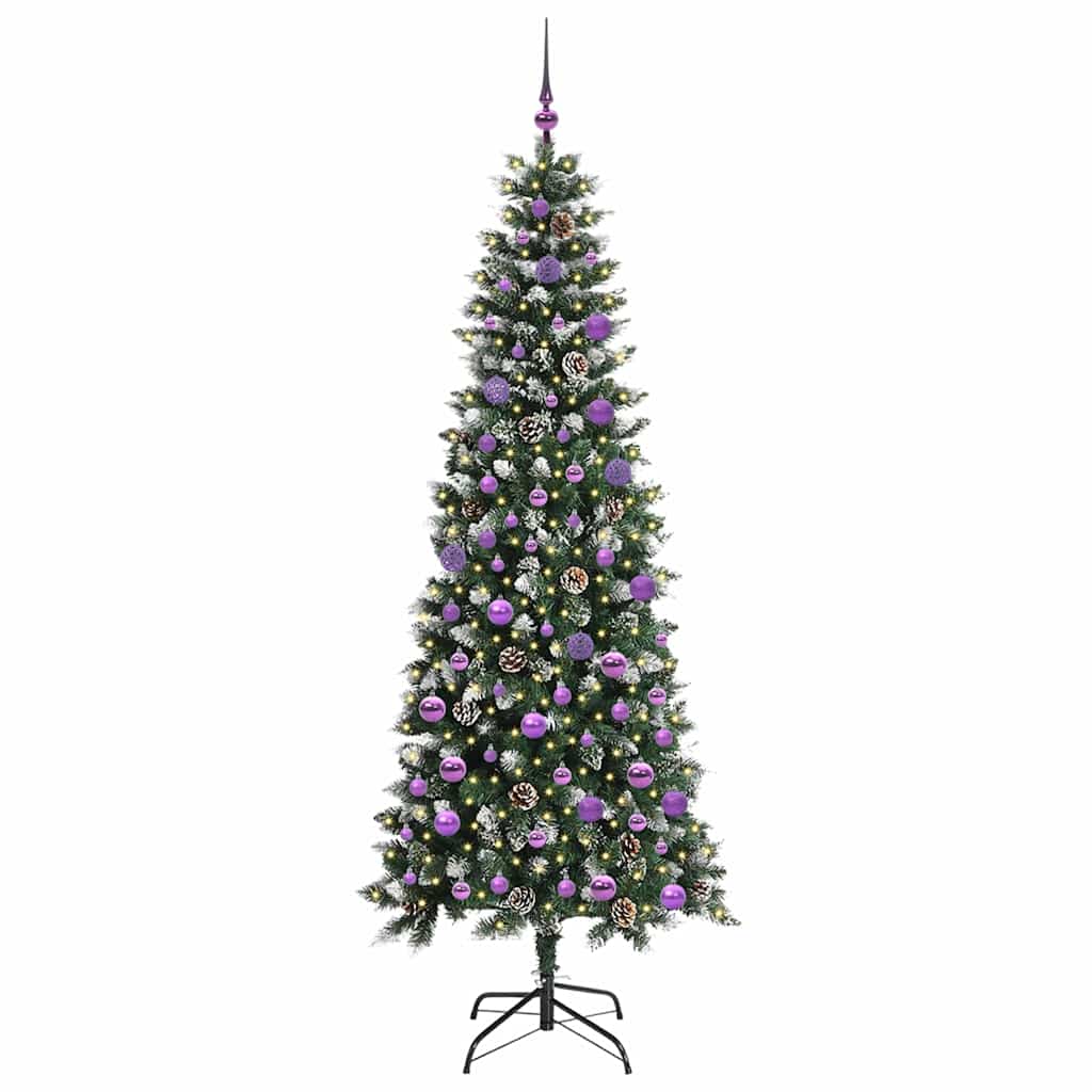 Kunstigt juletræ med stativ Grøn 210 cm PVC og plastik og stål