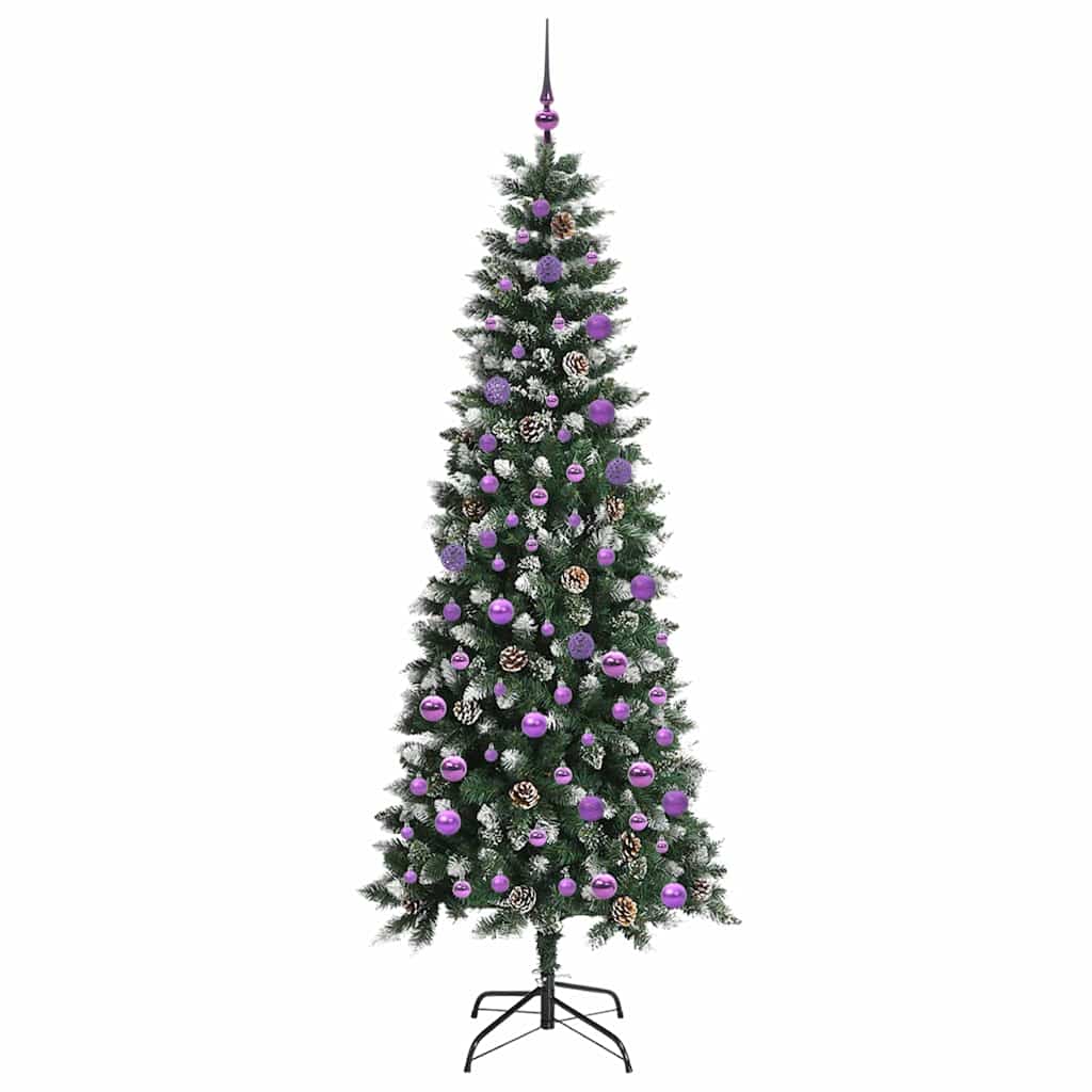 Kunstigt juletræ med stativ Grøn 210 cm PVC og plastik og stål