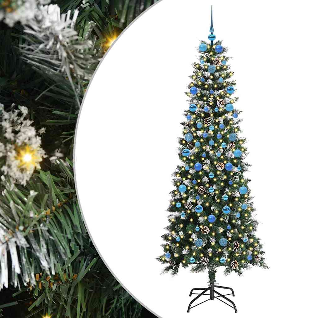 Kunstigt juletræ med stativ Grøn 210 cm PVC og plastik og stål