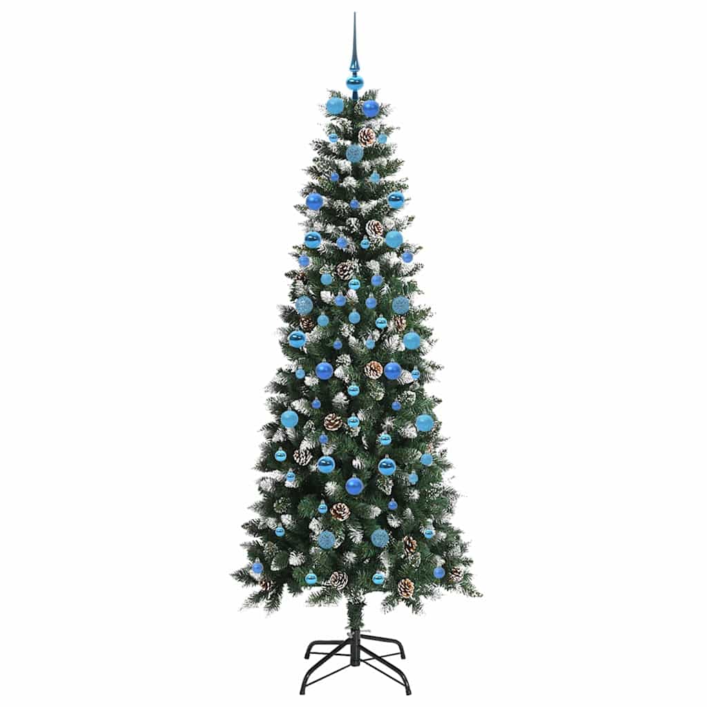 Kunstigt juletræ med stativ Grøn 210 cm PVC og plastik og stål