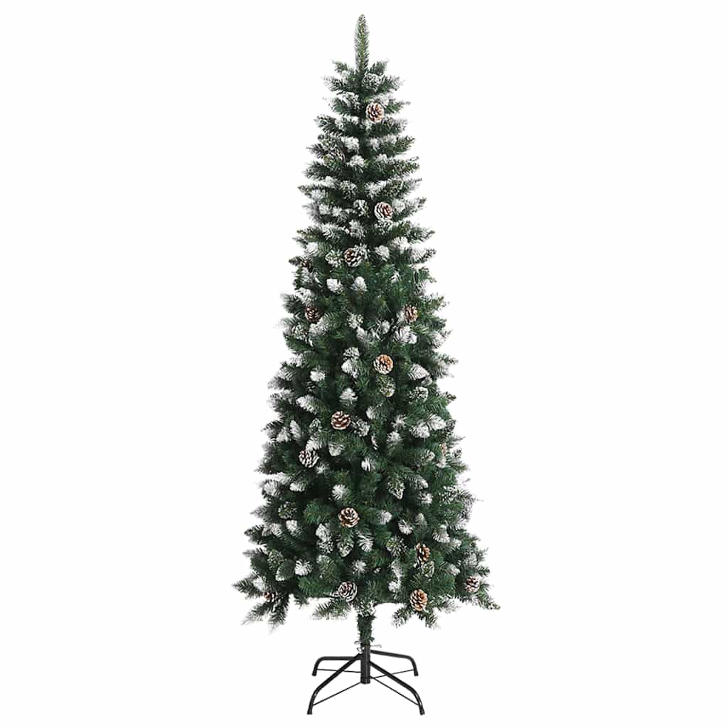 Kunstigt juletræ med stativ Grøn 240 cm PVC og plastik og stål