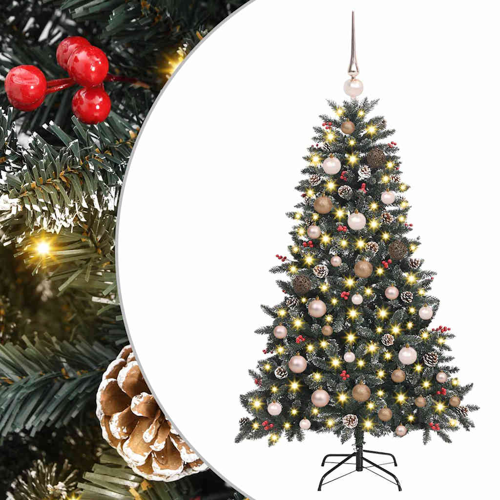 Kunstigt juletræ med stativ Grøn 150 cm PVC og plastik og stål