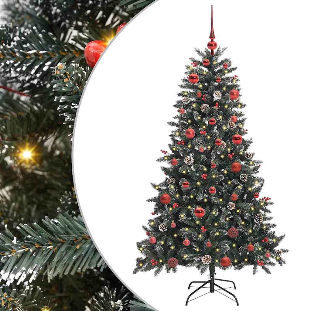Kunstigt juletræ med stativ Grøn 150 cm PVC og plastik og stål