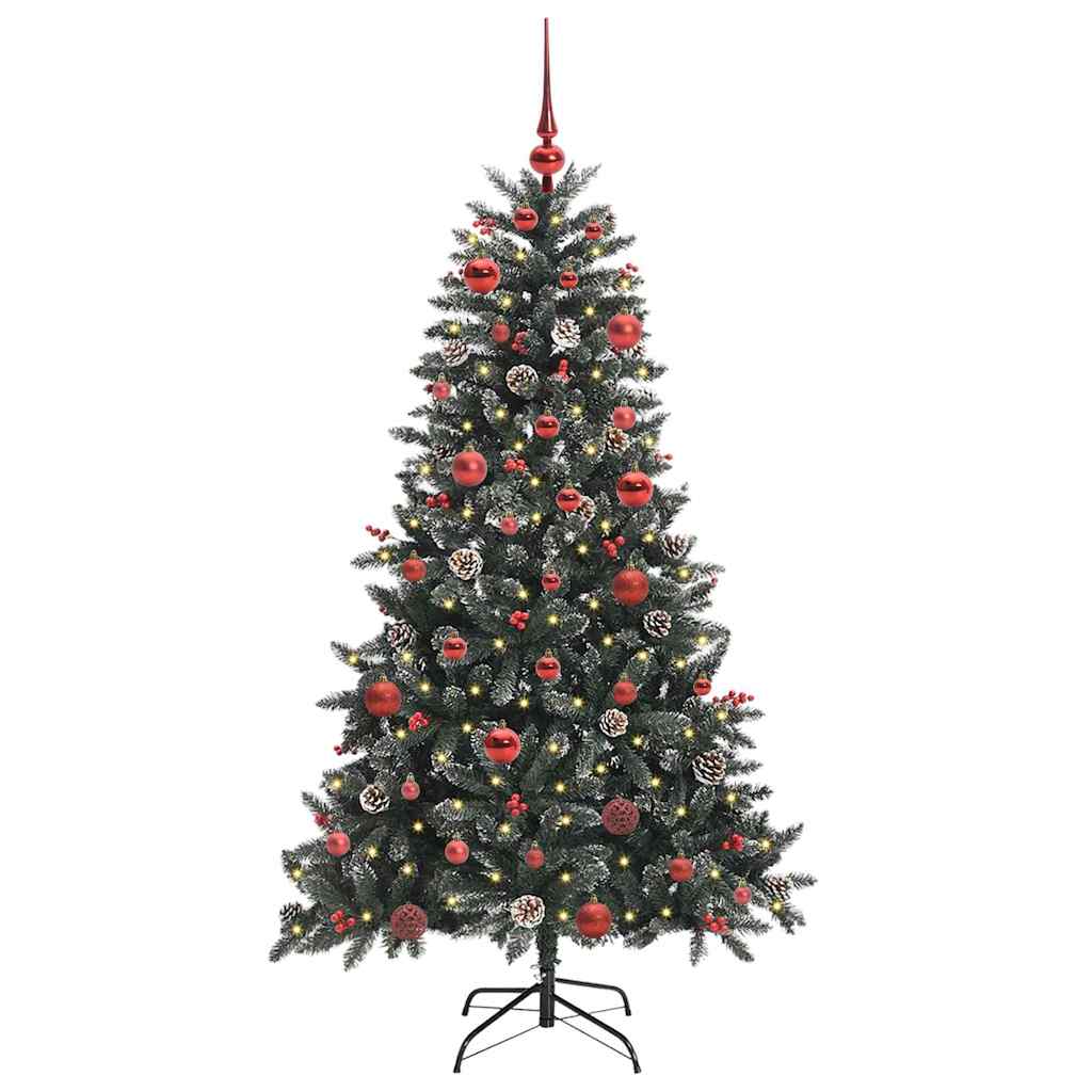 Kunstigt juletræ med stativ Grøn 150 cm PVC og plastik og stål