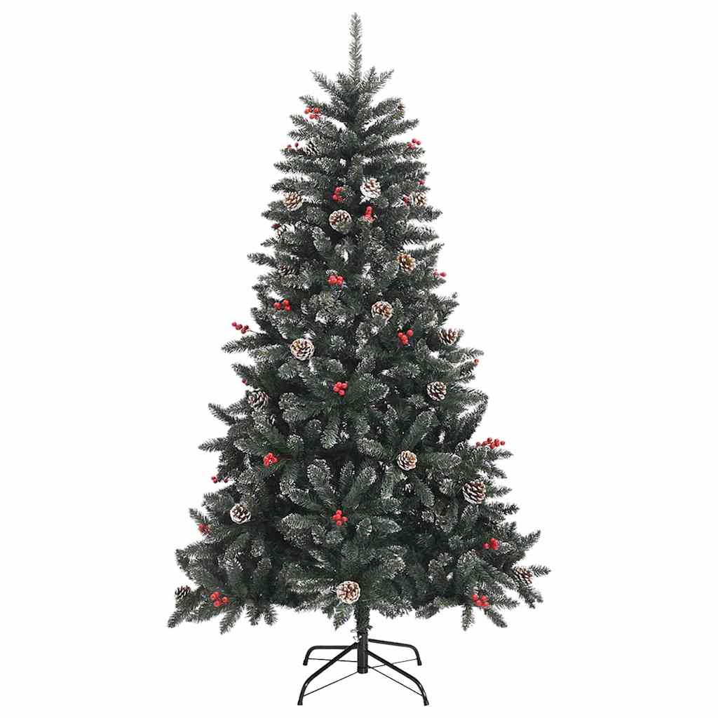 Kunstigt juletræ med stativ Grøn 150 cm PVC og plastik og stål