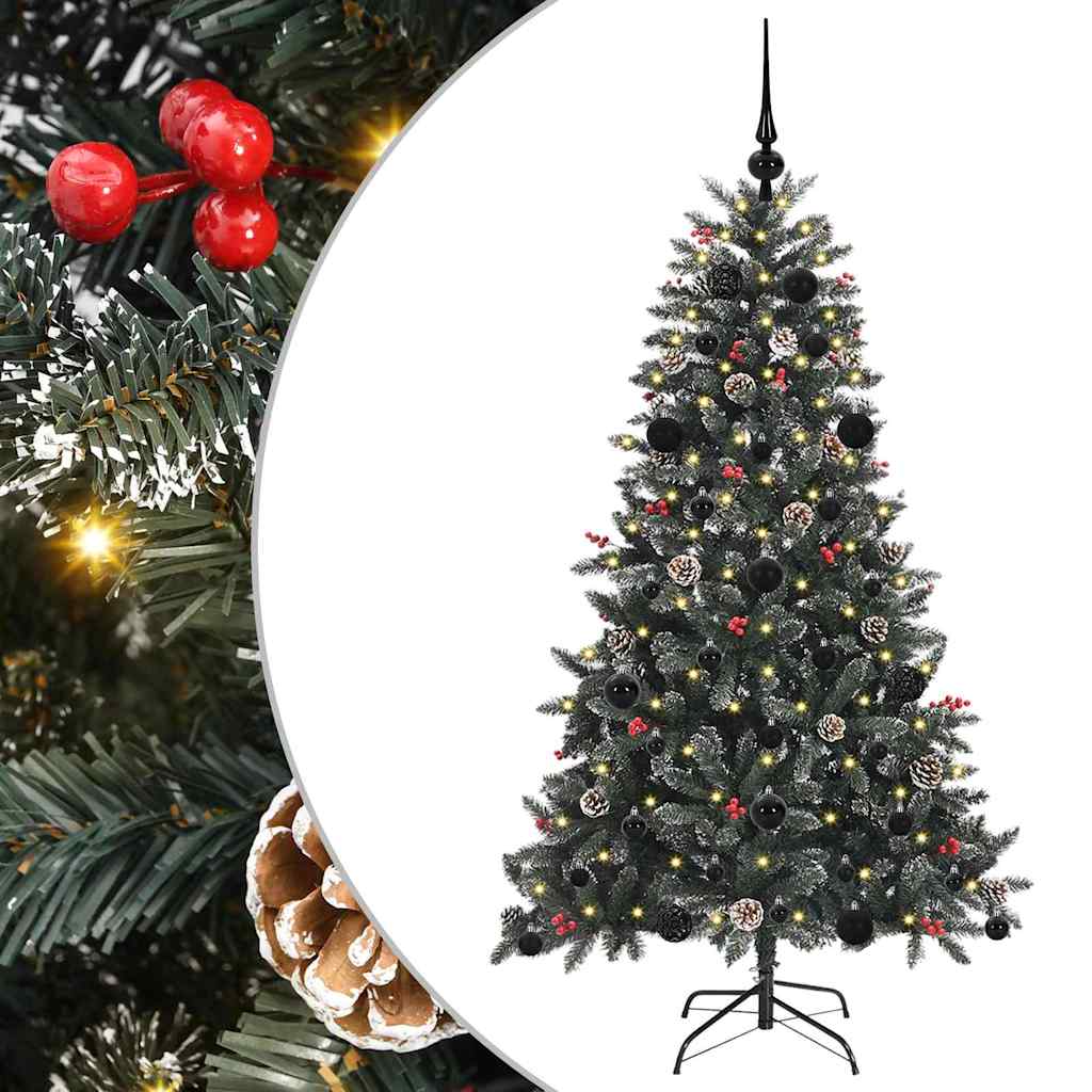 Kunstigt juletræ med stativ Grøn 150 cm PVC og plastik og stål
