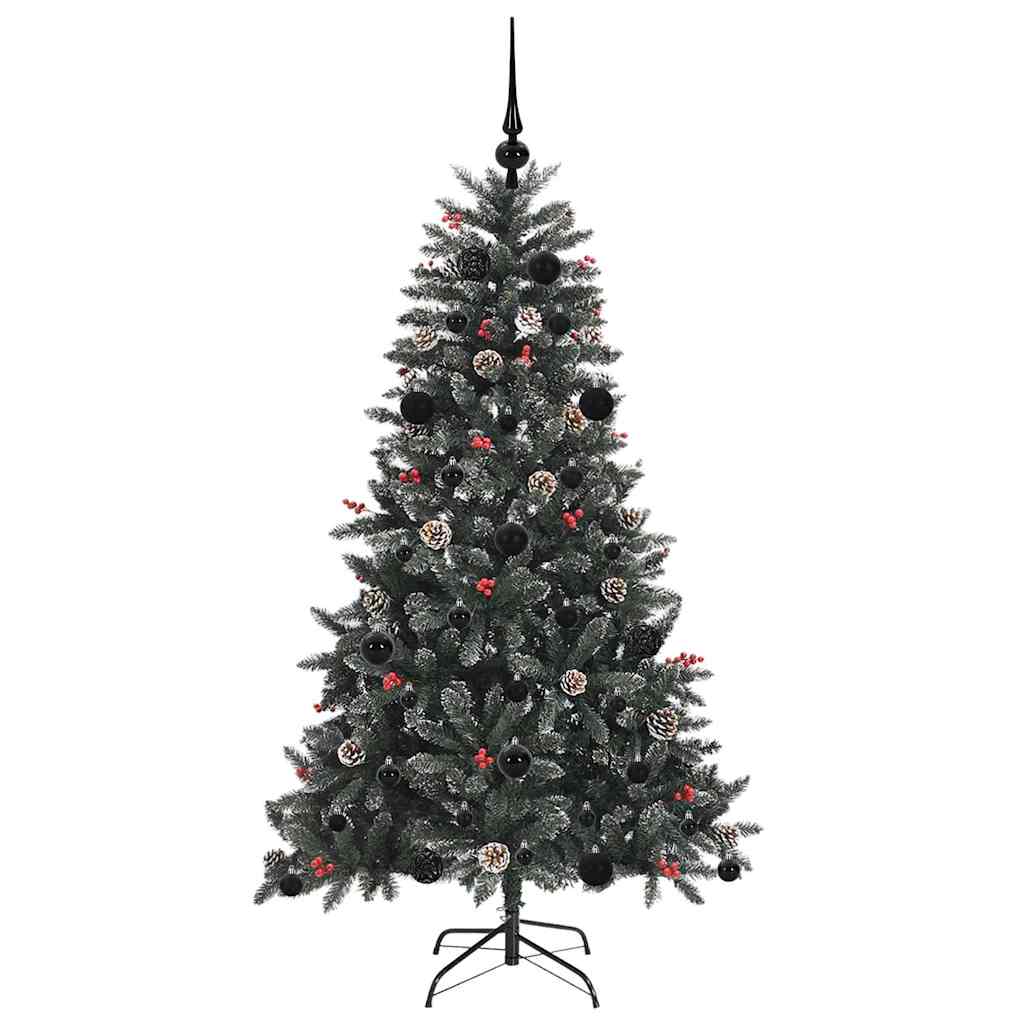 Kunstigt juletræ med stativ Grøn 150 cm PVC og plastik og stål