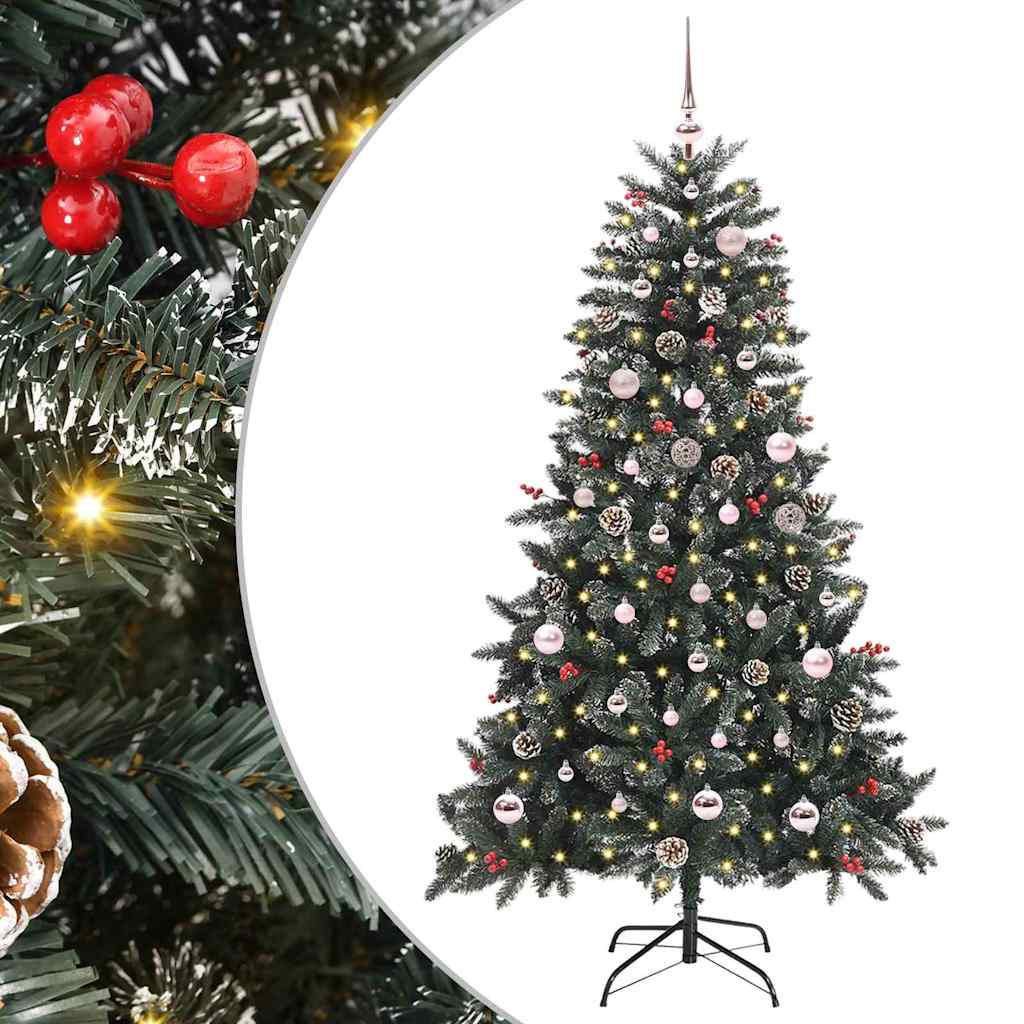 Kunstigt juletræ med stativ Grøn 150 cm PVC og plastik og stål