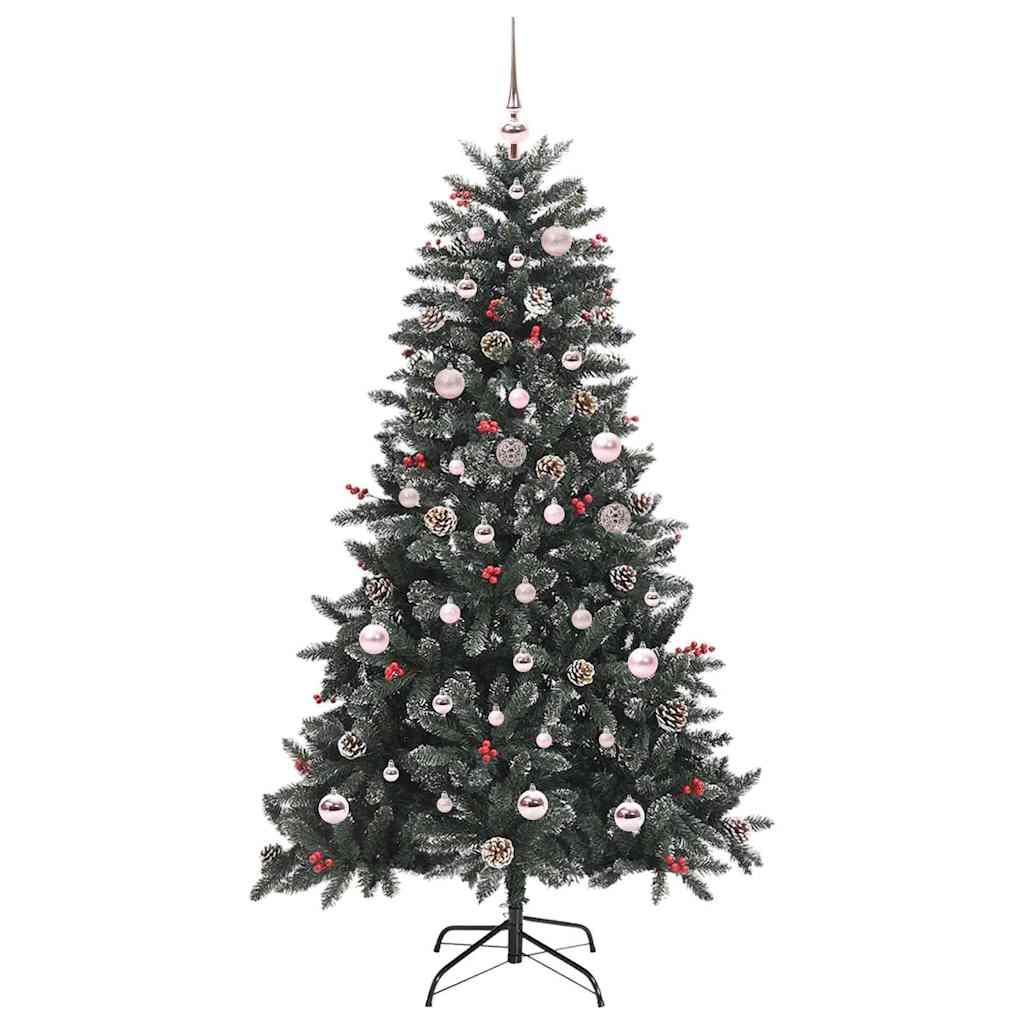 Kunstigt juletræ med stativ Grøn 150 cm PVC og plastik og stål