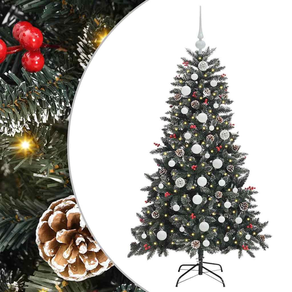 Kunstigt juletræ med stativ Grøn 150 cm PVC og plastik og stål