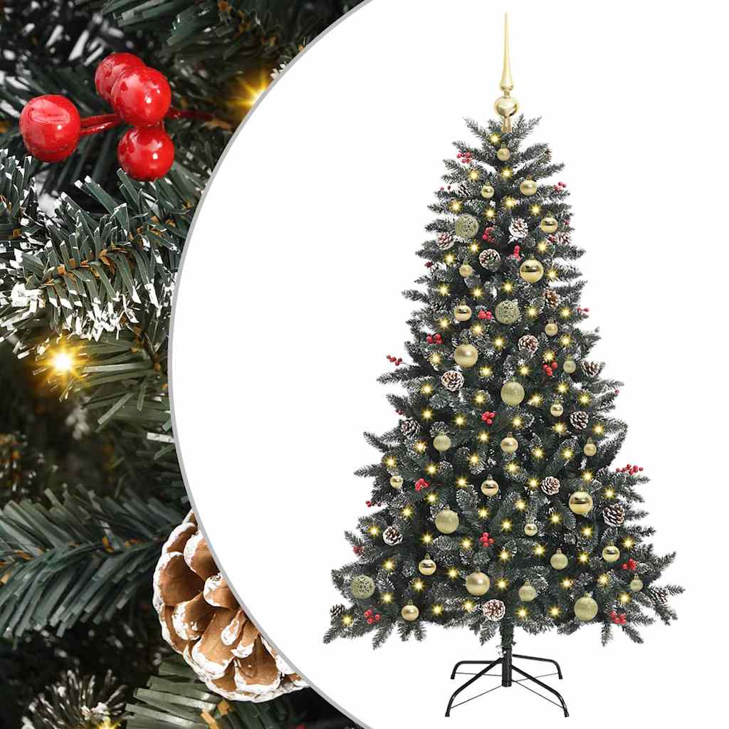 Kunstigt juletræ med stativ Grøn 150 cm PVC og plastik og stål