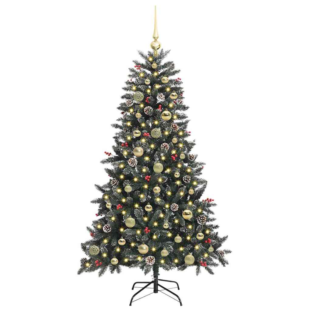 Kunstigt juletræ med stativ Grøn 150 cm PVC og plastik og stål