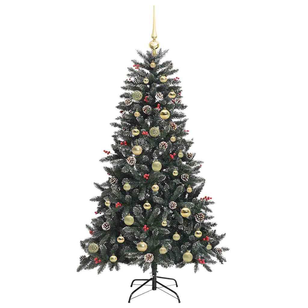 Kunstigt juletræ med stativ Grøn 150 cm PVC og plastik og stål