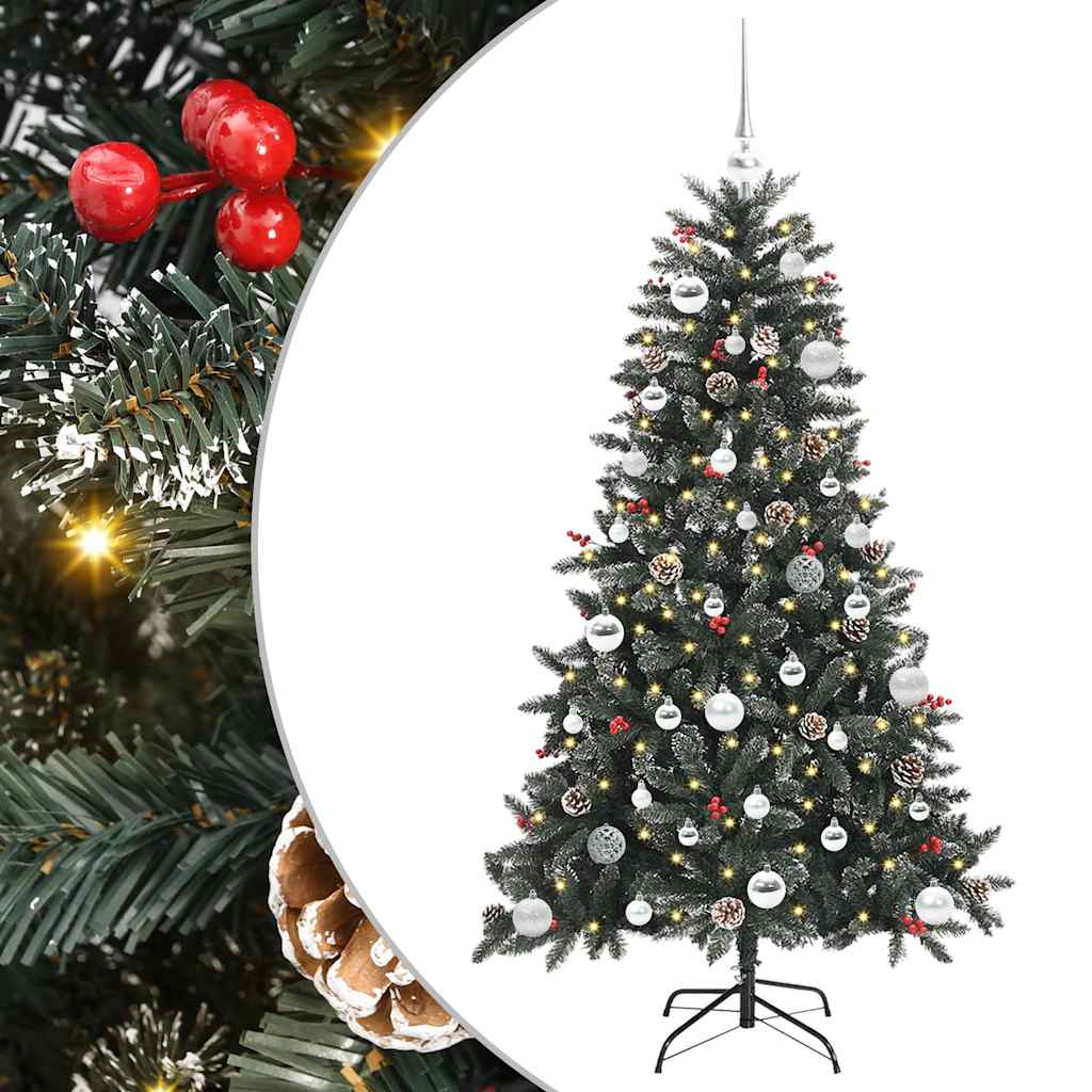 Kunstigt juletræ med stativ Grøn 150 cm PVC og plastik og stål