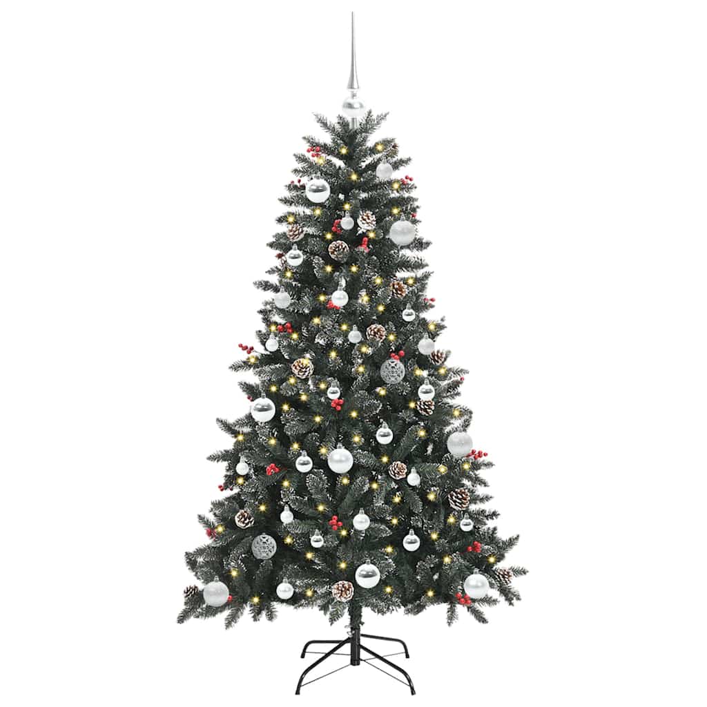 Kunstigt juletræ med stativ Grøn 150 cm PVC og plastik og stål