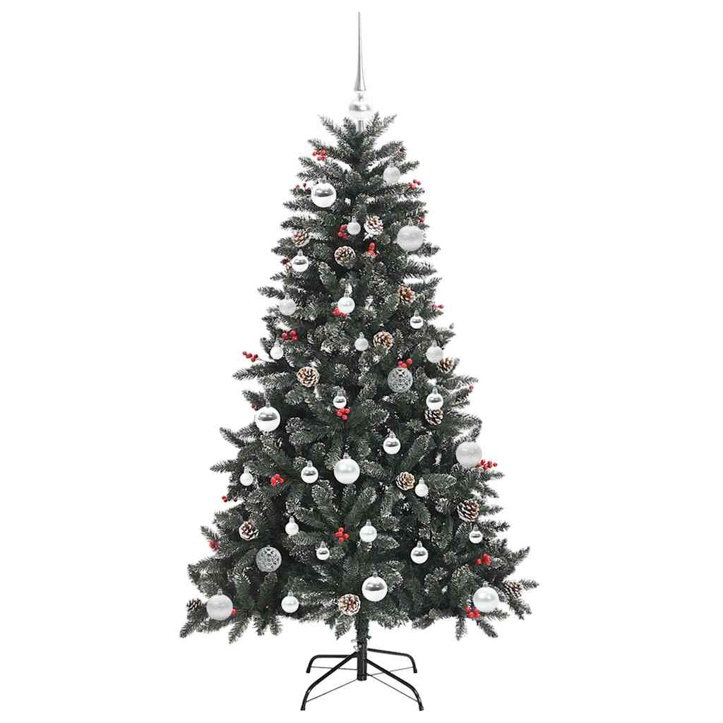 Kunstigt juletræ med stativ Grøn 150 cm PVC og plastik og stål