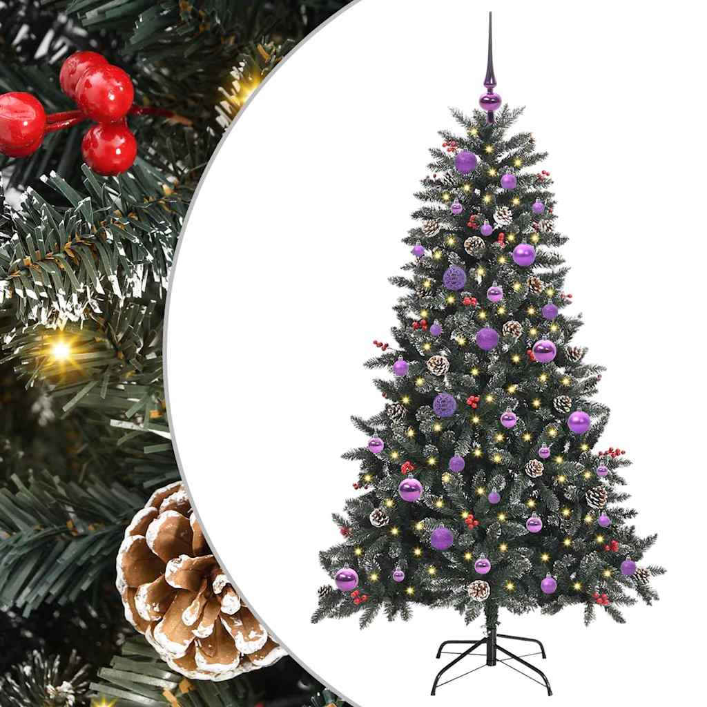 Kunstigt juletræ med stativ Grøn 150 cm PVC og plastik og stål