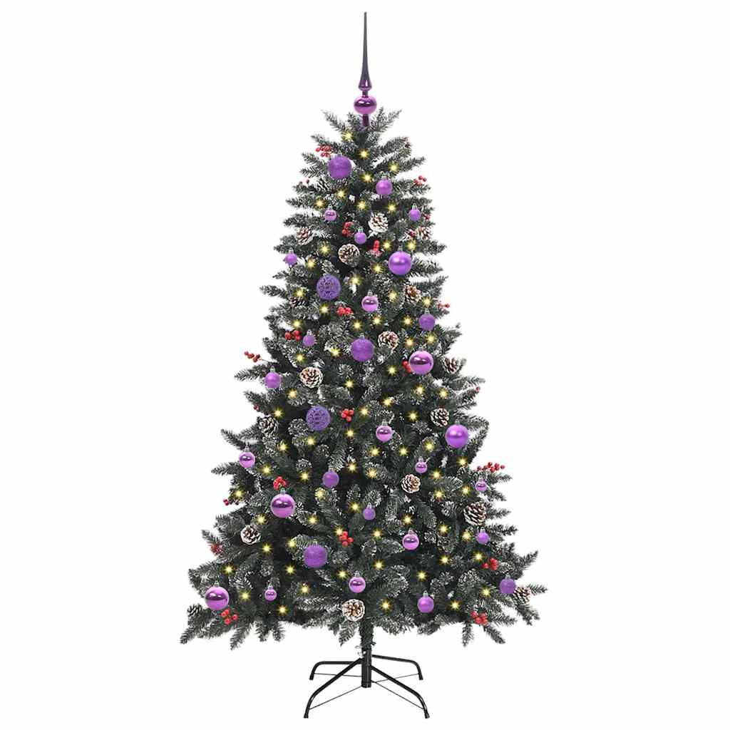 Kunstigt juletræ med stativ Grøn 150 cm PVC og plastik og stål