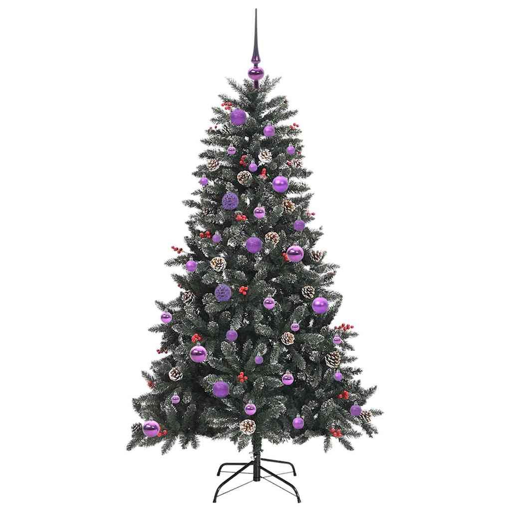 Kunstigt juletræ med stativ Grøn 150 cm PVC og plastik og stål