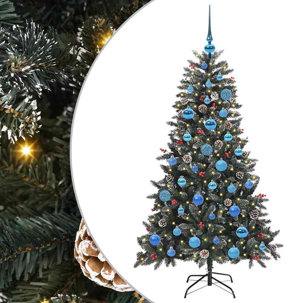 Kunstigt juletræ med stativ Grøn 150 cm PVC og plastik og stål