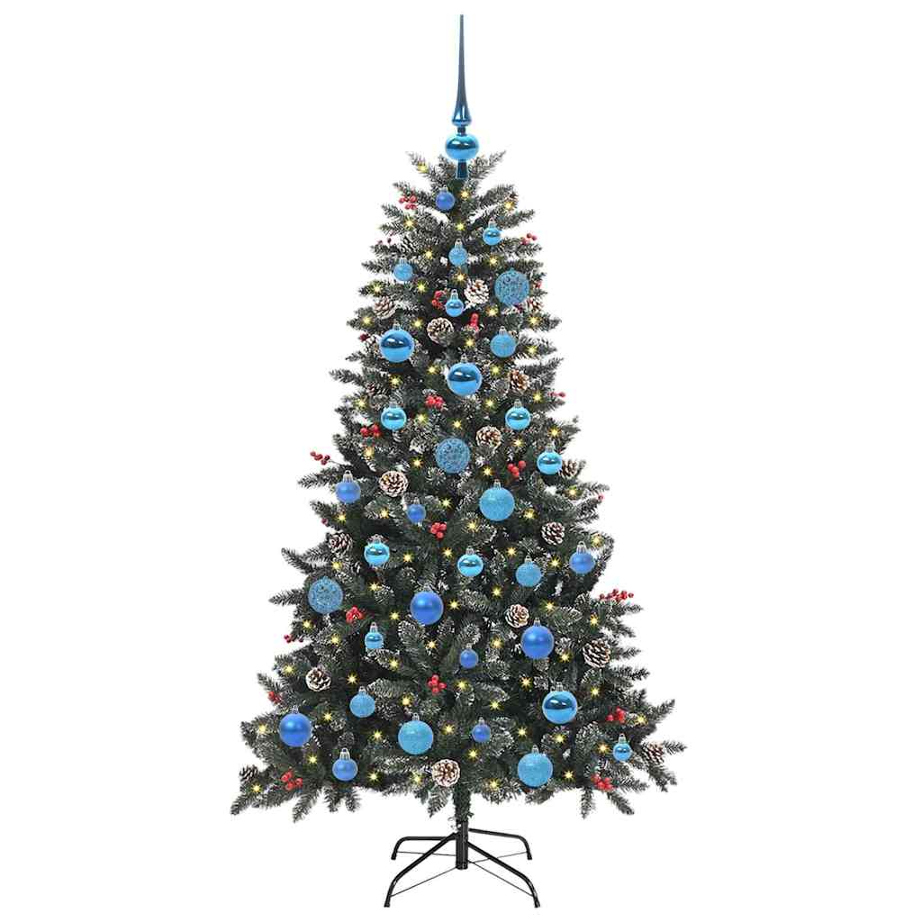 Kunstigt juletræ med stativ Grøn 150 cm PVC og plastik og stål