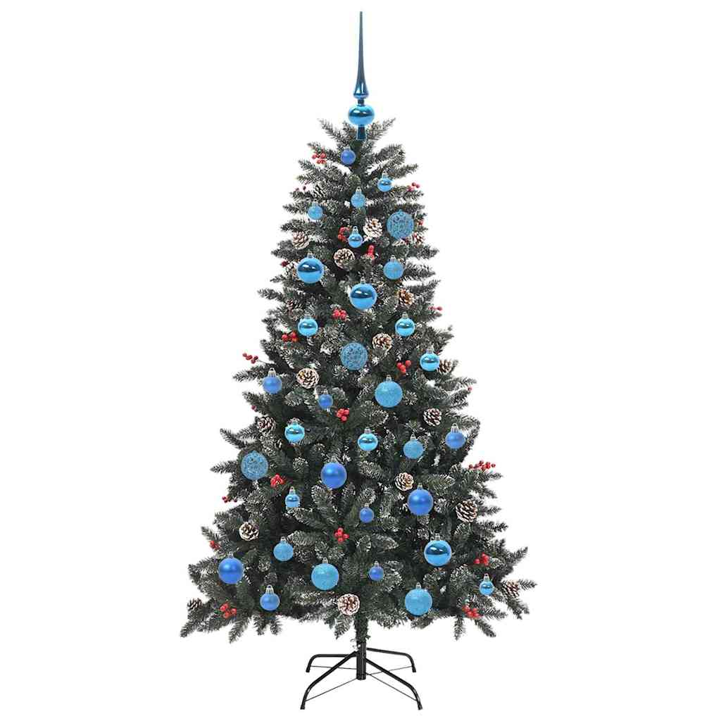 Kunstigt juletræ med stativ Grøn 150 cm PVC og plastik og stål