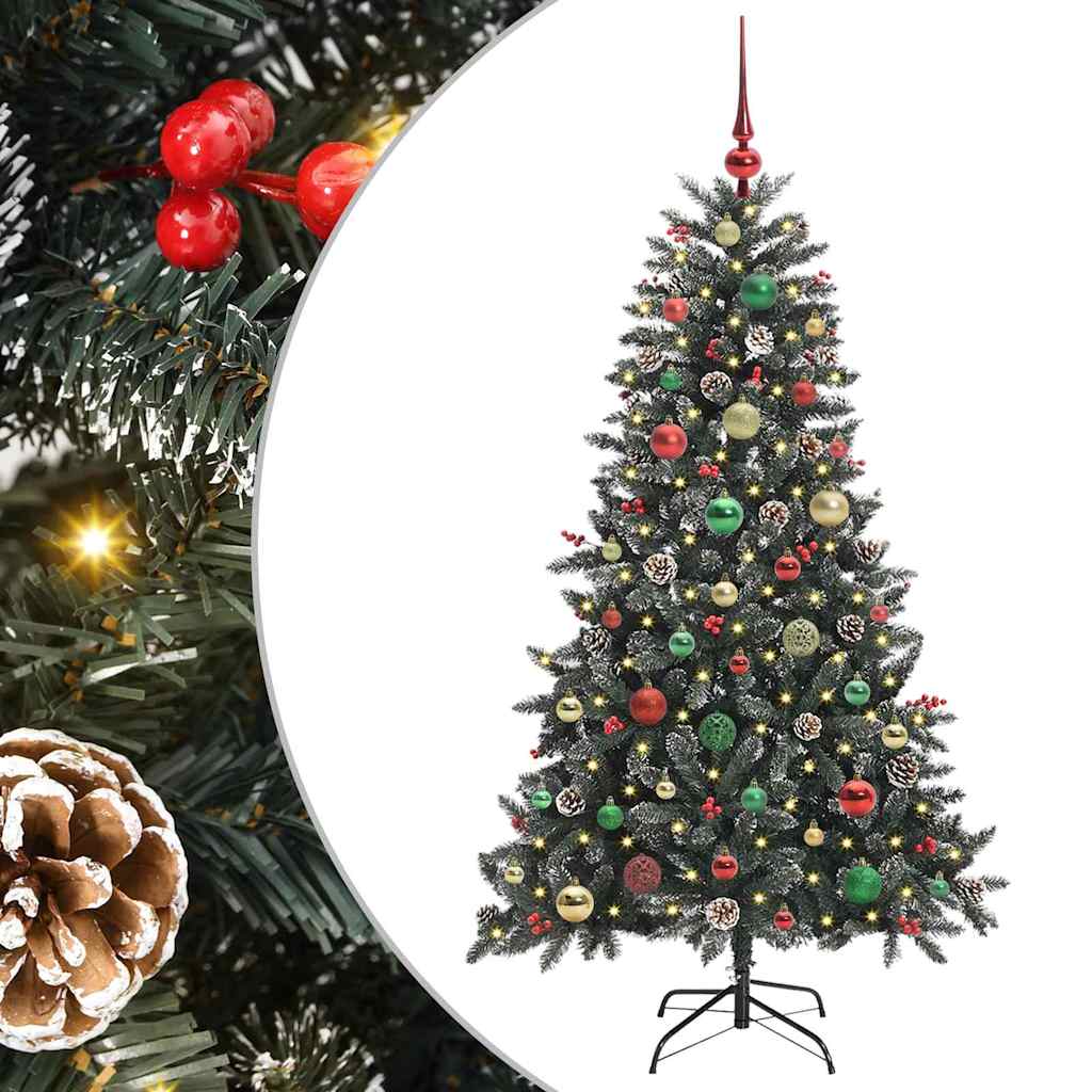 Kunstigt juletræ med stativ Grøn 150 cm PVC og plastik og stål