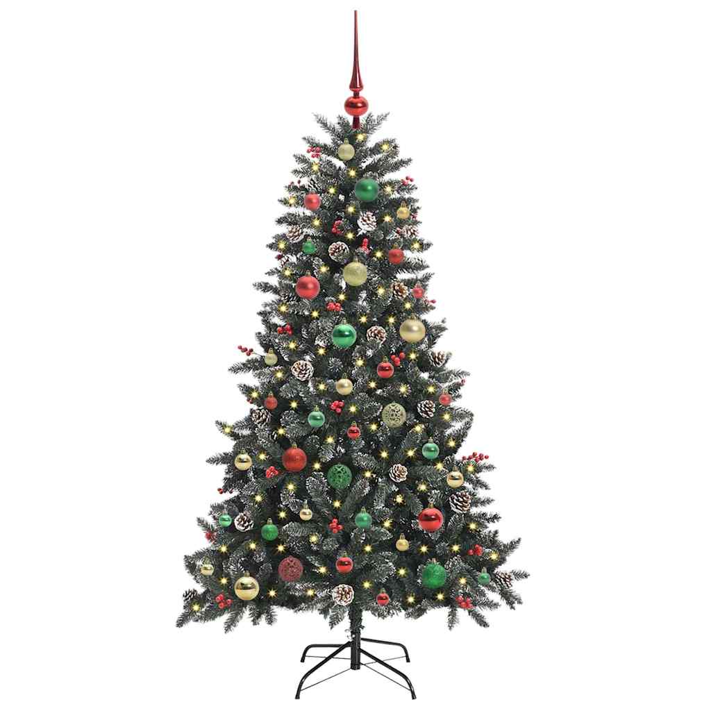 Kunstigt juletræ med stativ Grøn 150 cm PVC og plastik og stål