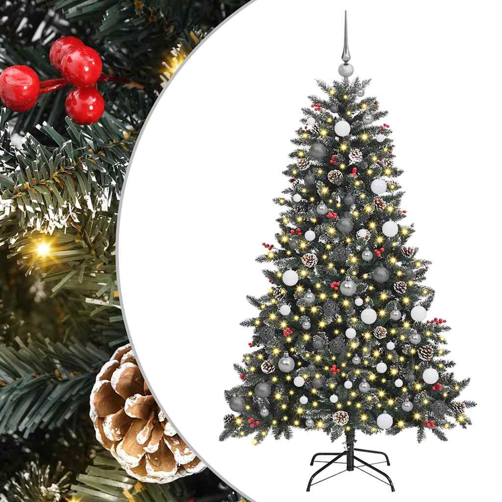 Kunstigt juletræ med stativ Grøn 180 cm PVC og plastik og stål