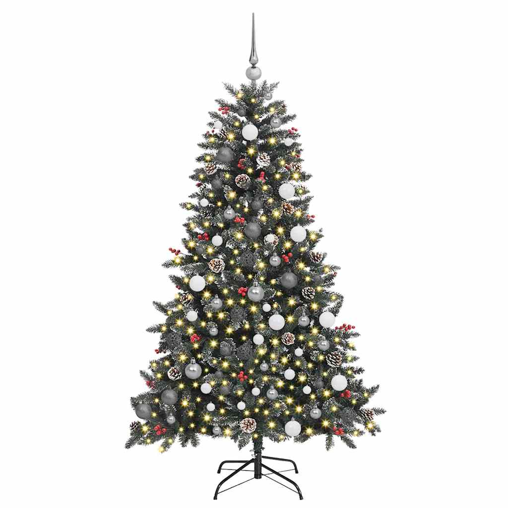 Kunstigt juletræ med stativ Grøn 180 cm PVC og plastik og stål