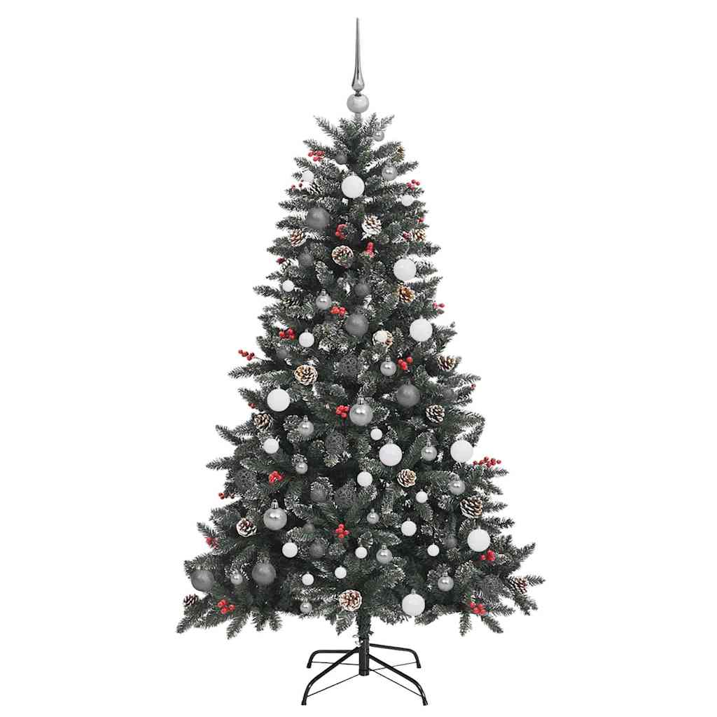 Kunstigt juletræ med stativ Grøn 180 cm PVC og plastik og stål