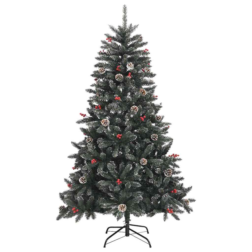 Kunstigt juletræ med stativ Grøn 180 cm PVC og plastik og stål