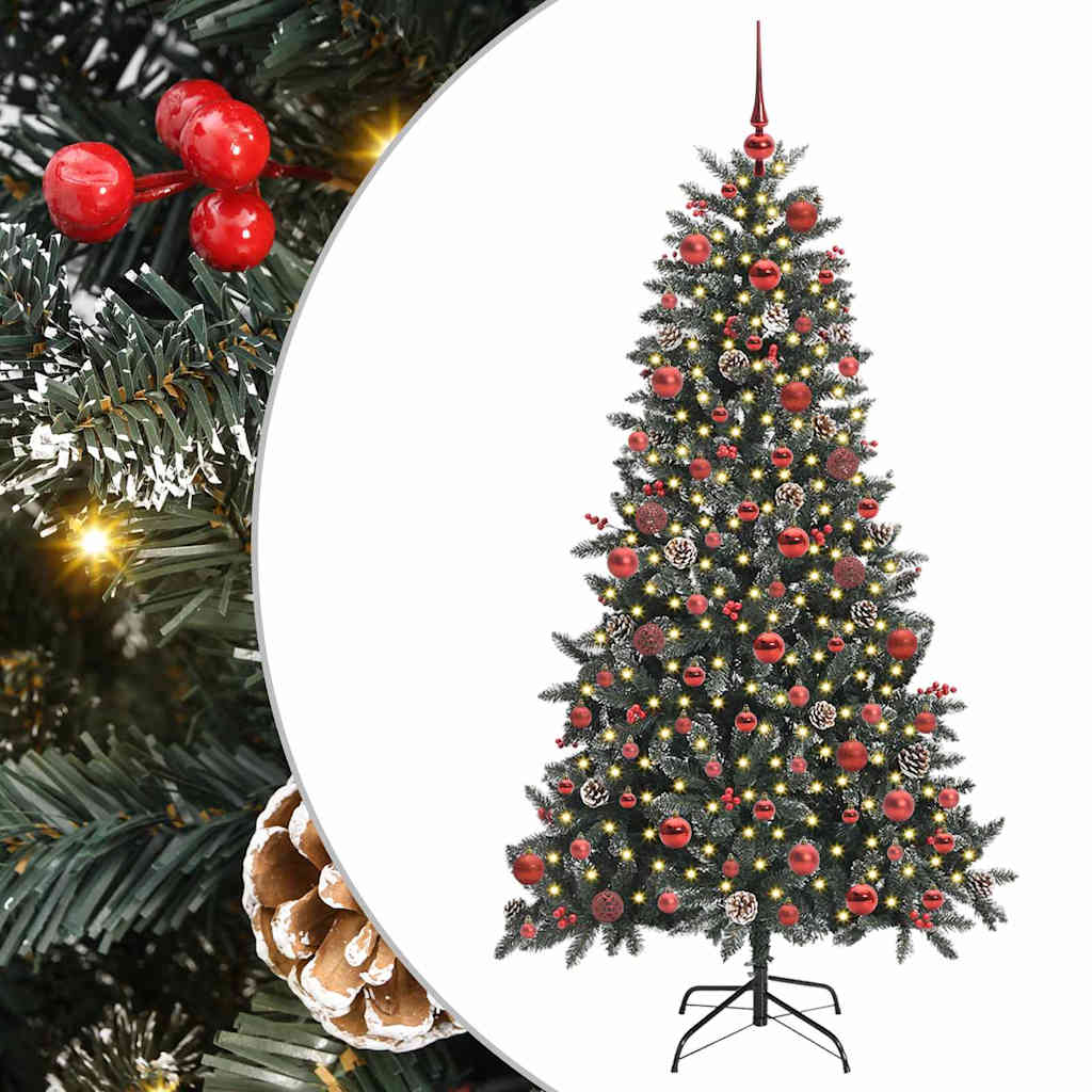 Kunstigt juletræ med stativ Grøn 180 cm PVC og plastik og stål