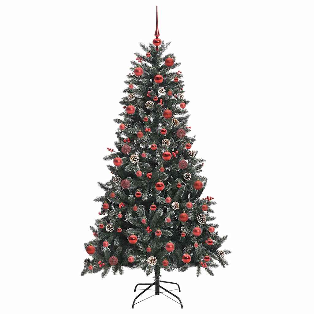 Kunstigt juletræ med stativ Grøn 180 cm PVC og plastik og stål