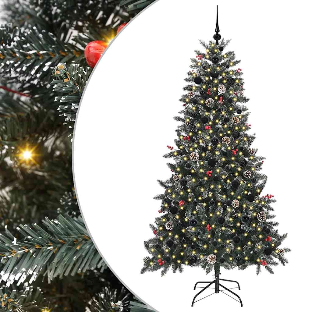 Kunstigt juletræ med stativ Grøn 180 cm PVC og plastik og stål