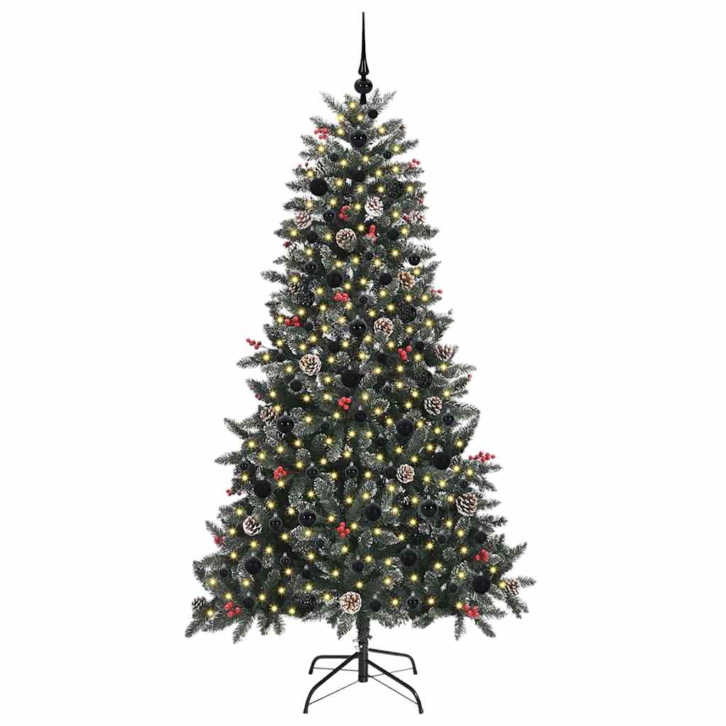 Kunstigt juletræ med stativ Grøn 180 cm PVC og plastik og stål