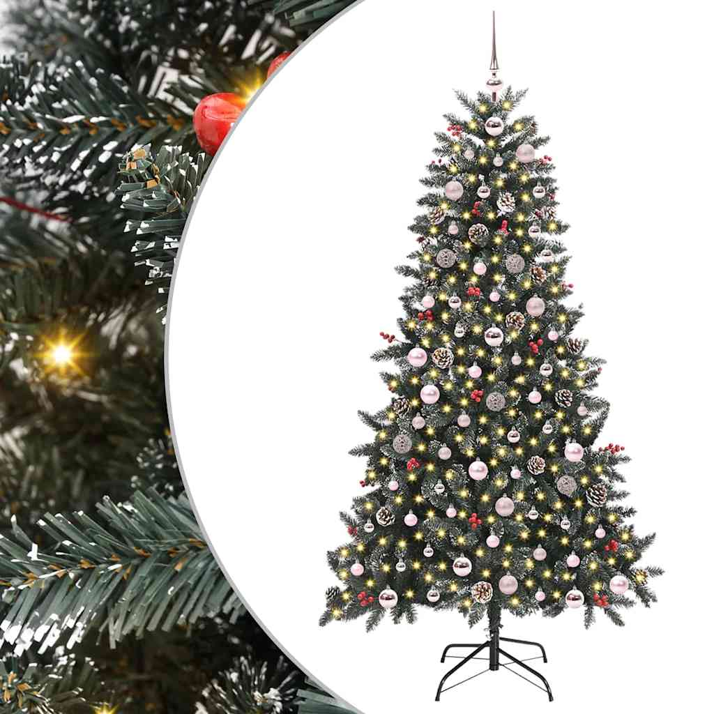 Kunstigt juletræ med stativ Grøn 180 cm PVC og plastik og stål