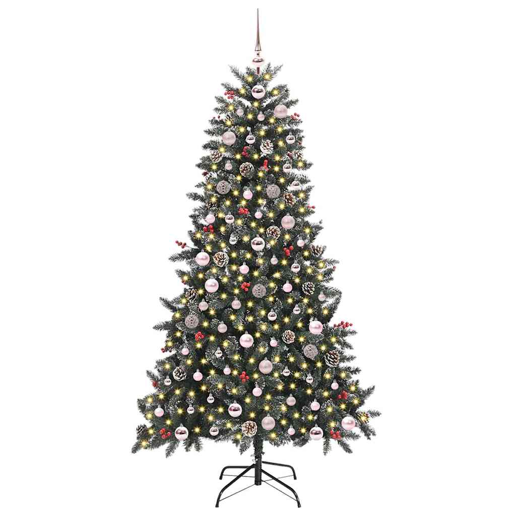 Kunstigt juletræ med stativ Grøn 180 cm PVC og plastik og stål