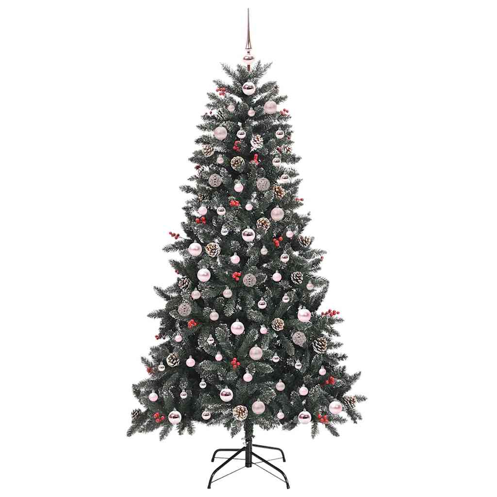 Kunstigt juletræ med stativ Grøn 180 cm PVC og plastik og stål