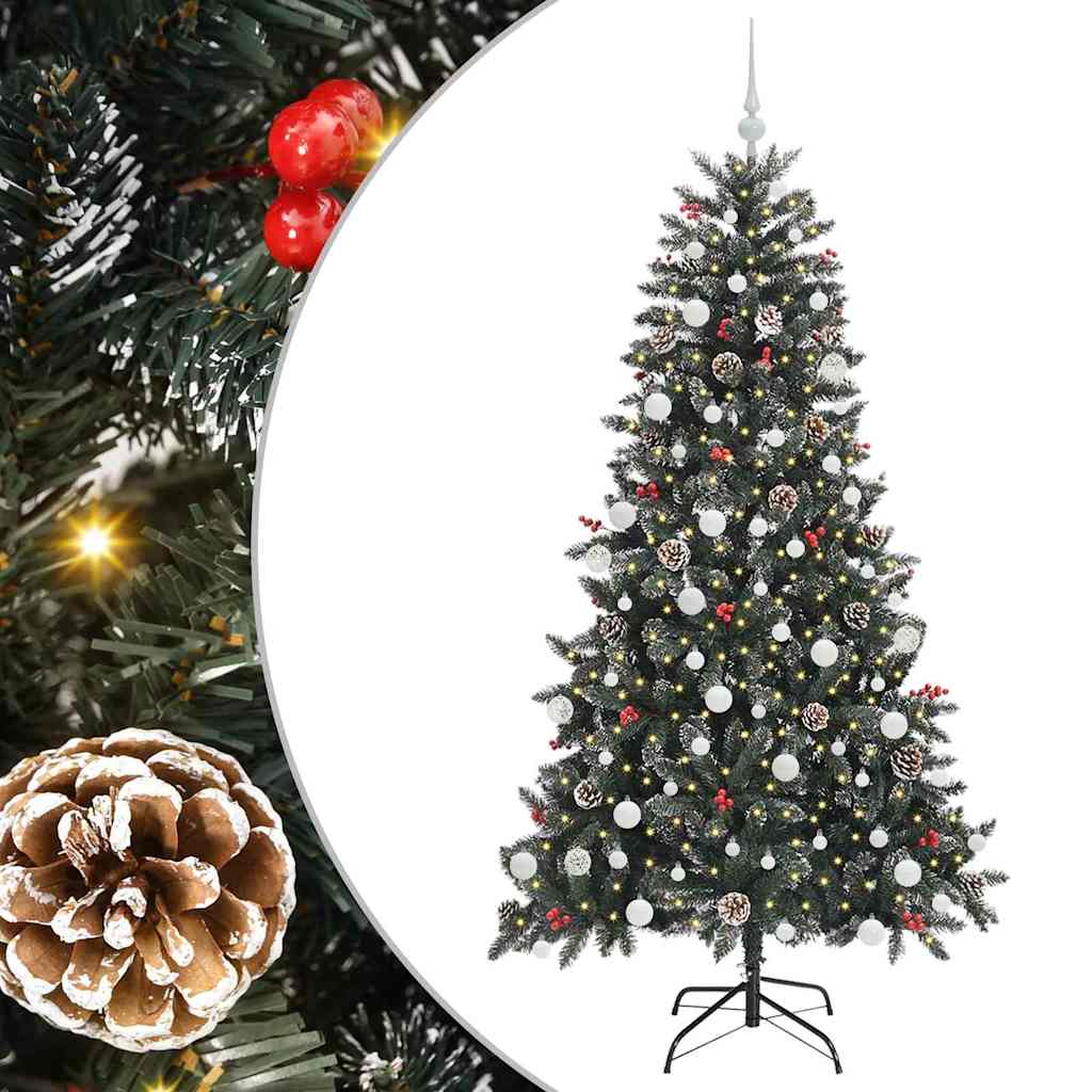 Kunstigt juletræ med stativ Grøn 180 cm PVC og plastik og stål