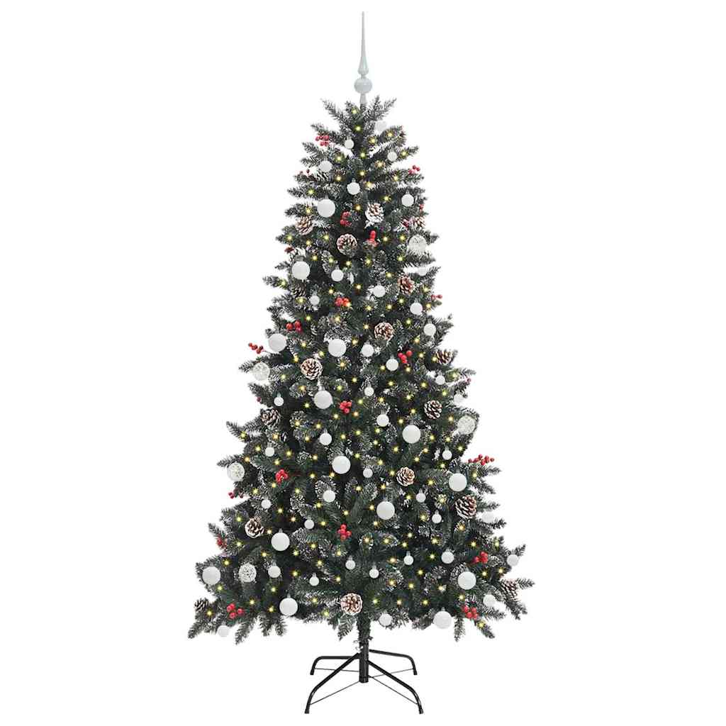 Kunstigt juletræ med stativ Grøn 180 cm PVC og plastik og stål