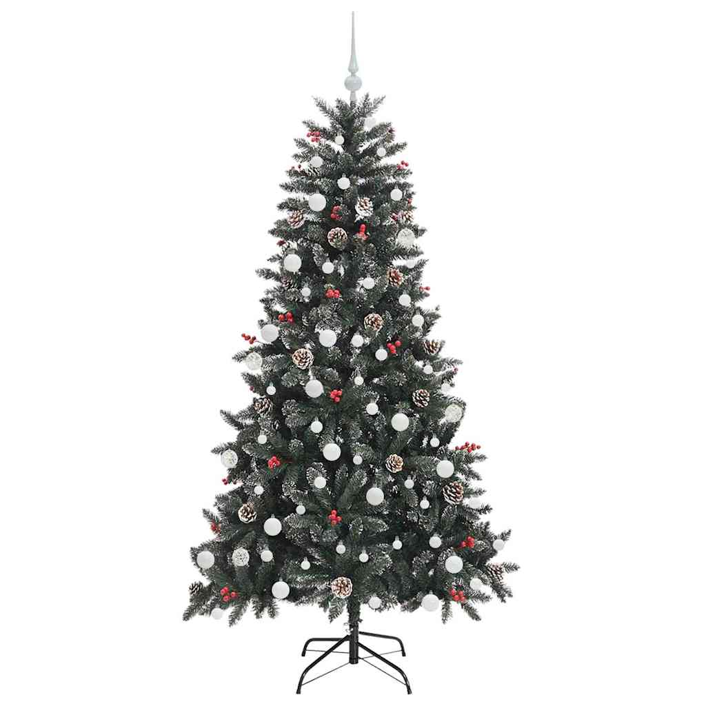 Kunstigt juletræ med stativ Grøn 180 cm PVC og plastik og stål